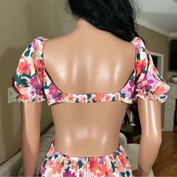 NWT floral vaca open side open back dress - Picture 10 of 12